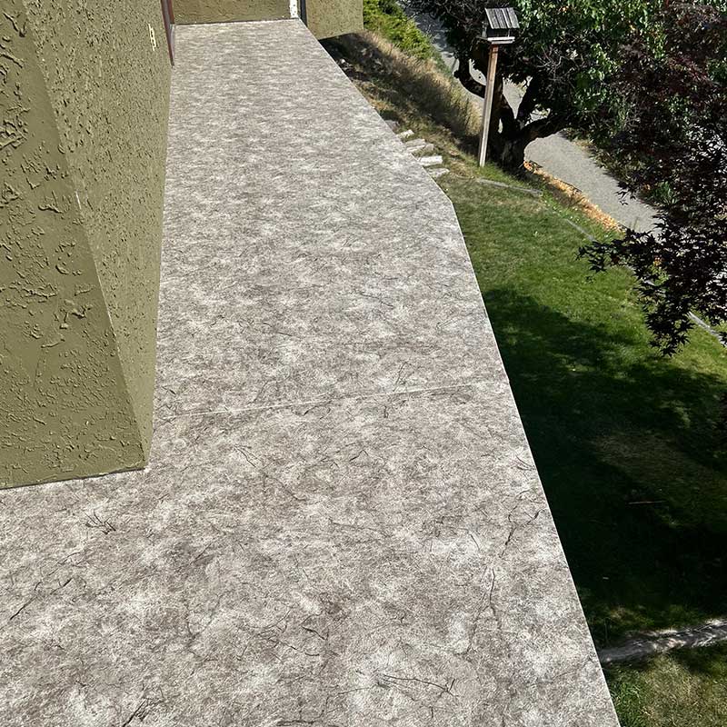 Deck Medic new grey vinyl deck side walkway